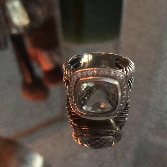 David Yurman Albion Ring Prasiolite & Diamonds - Picture 3 of 4